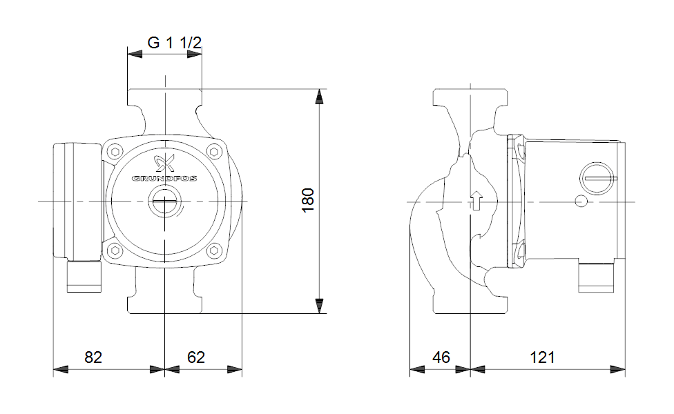 Grundfos UPS 25-80 N 180 Sirkülasyon Pompası