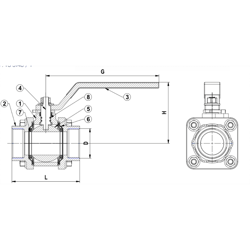 Duyar 1/2" Dişli Pn-16 Sfero Küresel Vana T-0560