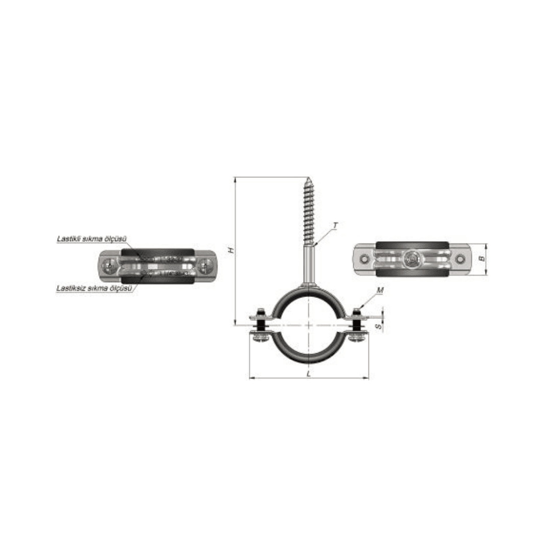 3/4" Trifonlu Kelepçe