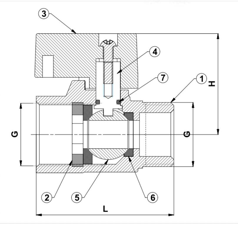 Duyar 1/2" Mini Küresel Vana İç-Dış T-2160