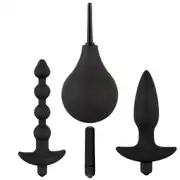 Black Velvets Anal Kit Anal Temizleme Pompası ve Vibratör Set