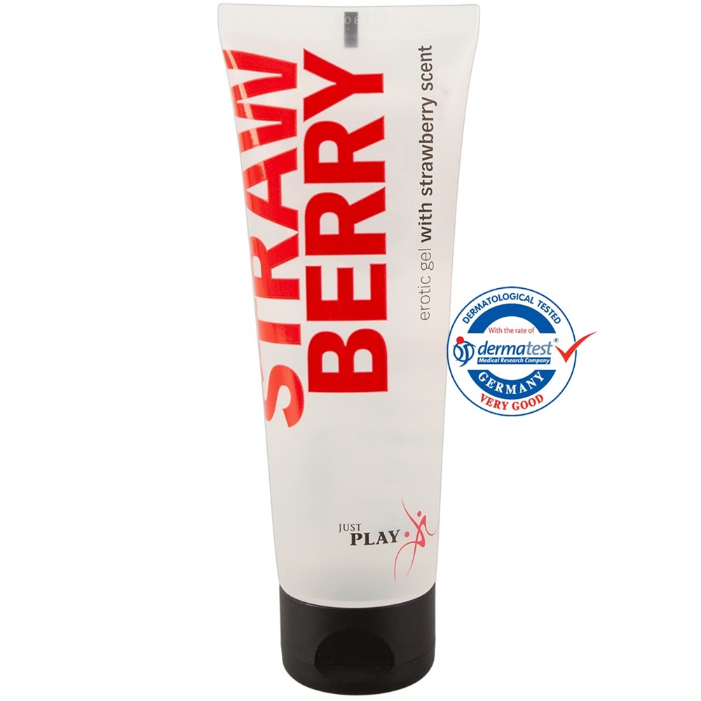 Just Play Strawberry Erotic Gel 80 ml Aromalı Kayganlaştırıcı Jel  