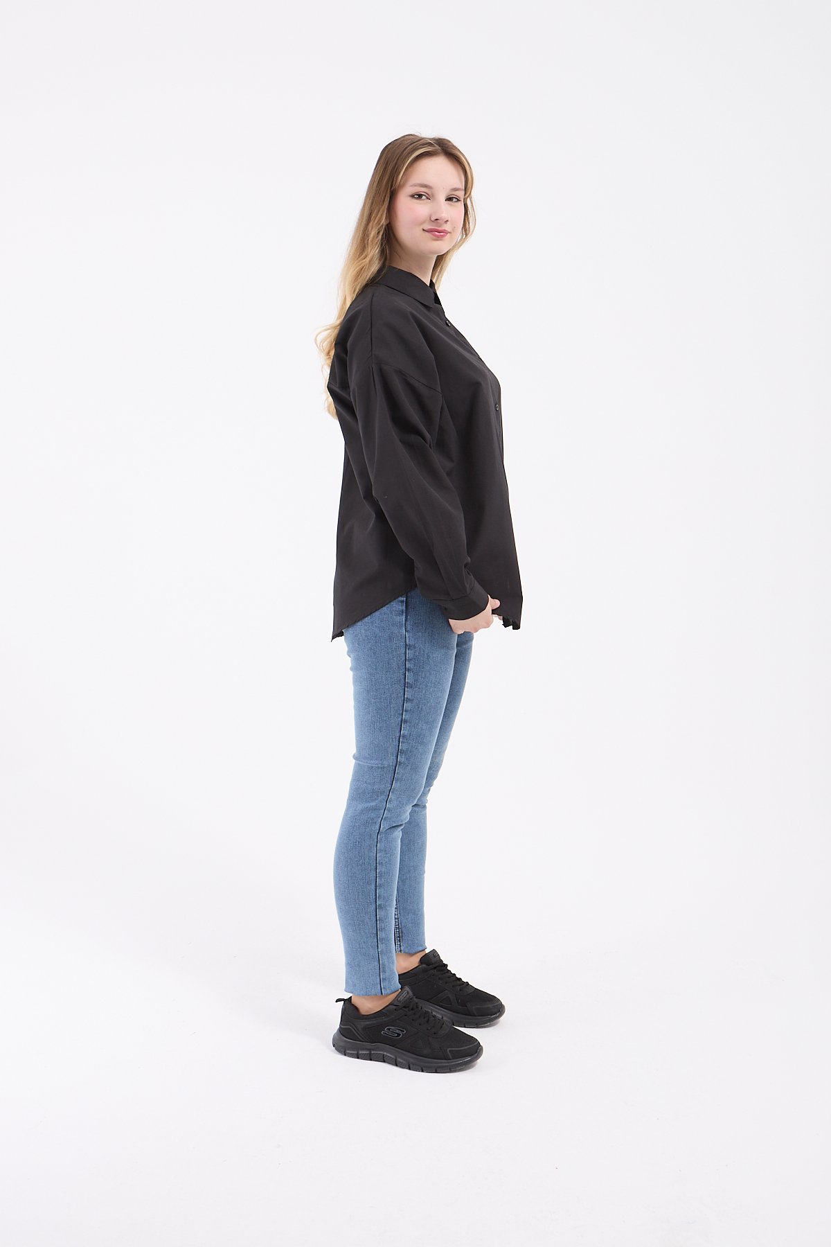 Luvty Vera Oversize Gömlek - Siyah