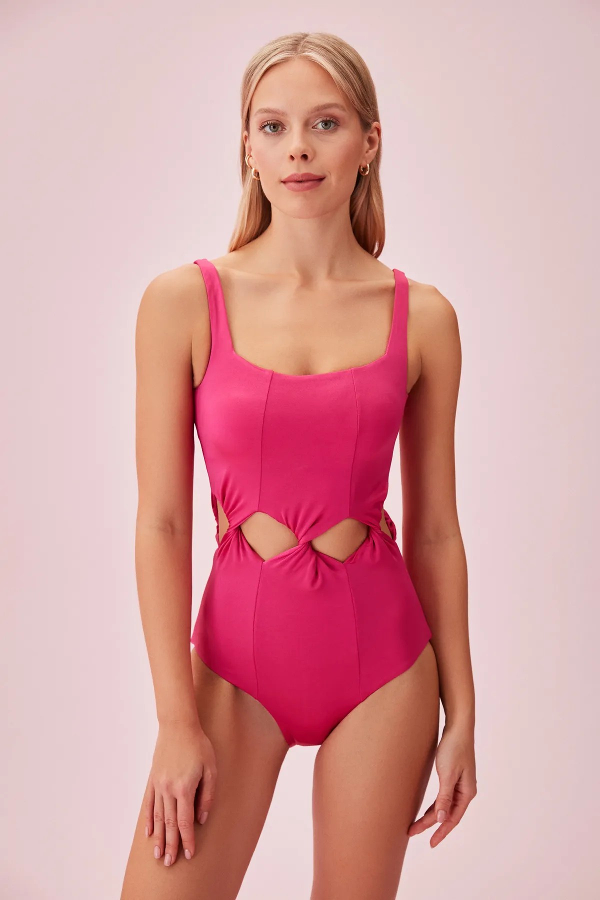 SUWEN Detaylı Mayokini Pembe