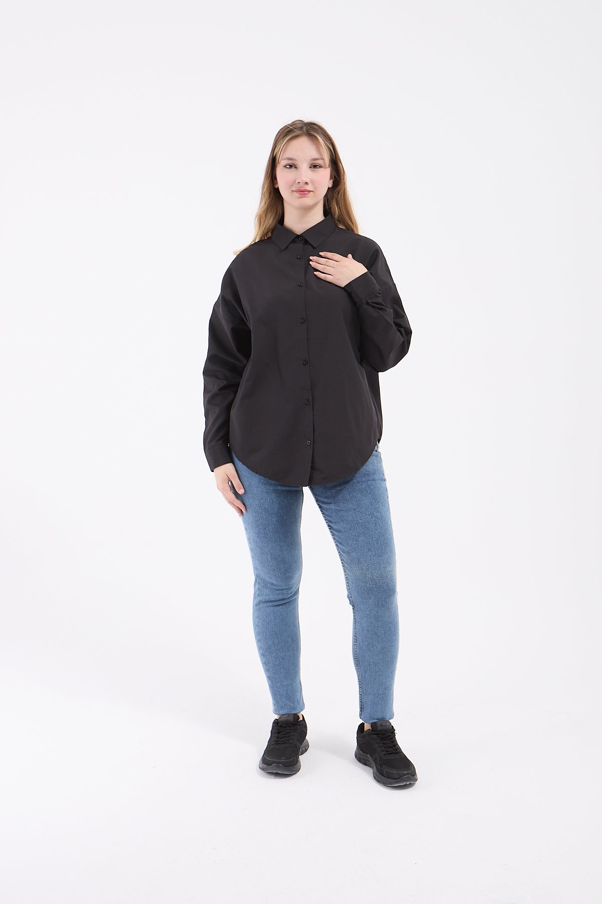 Luvty Vera Oversize Gömlek - Siyah