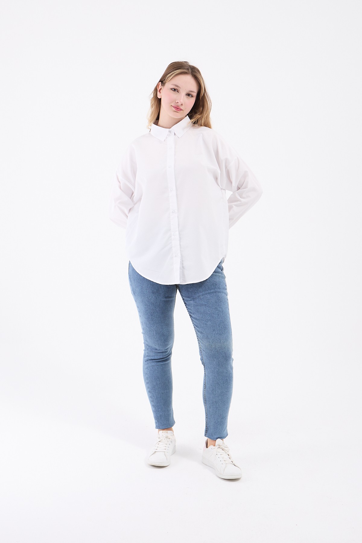 Luvty Vera Oversize Gömlek - Beyaz