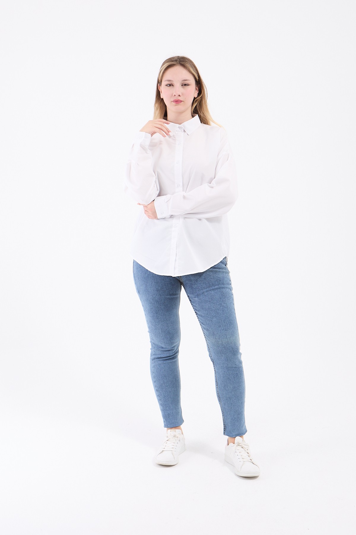 Luvty Vera Oversize Gömlek - Beyaz
