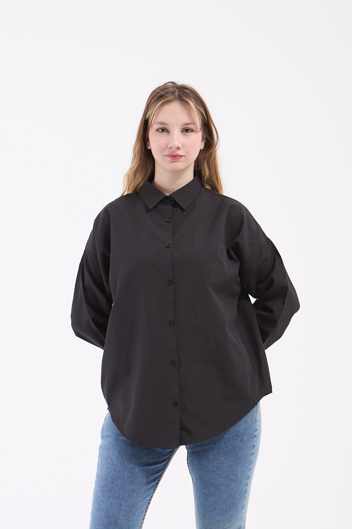 Luvty Vera Oversize Gömlek - Siyah