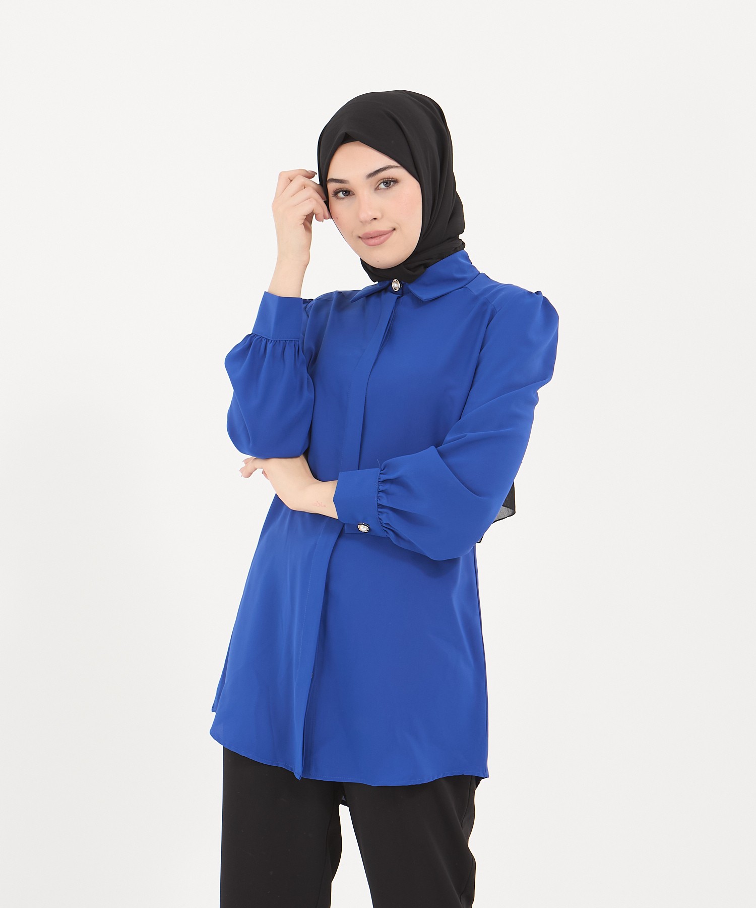 Alya Tunik - Saks Mavisi