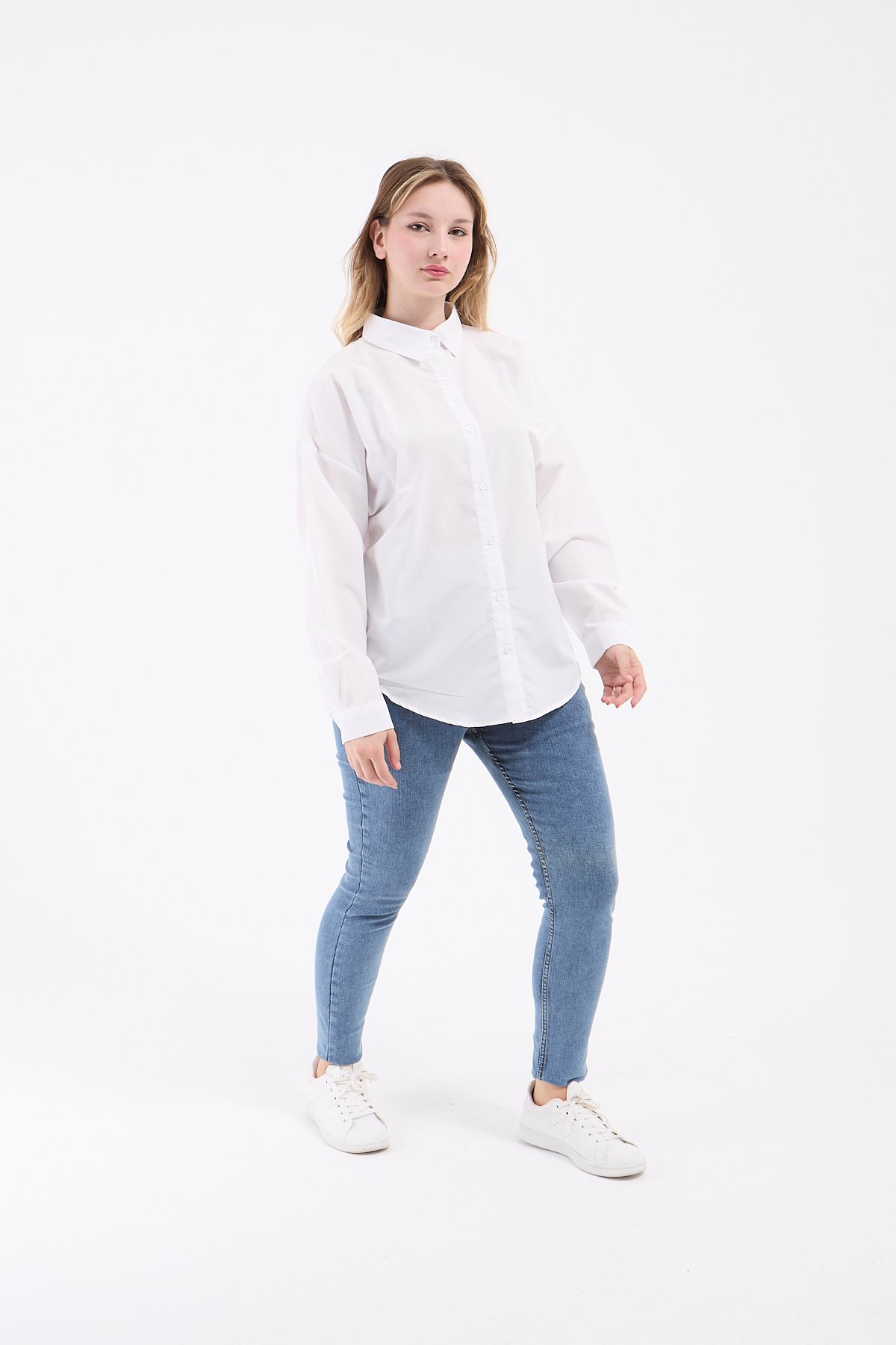 Luvty Vera Oversize Gömlek - Beyaz