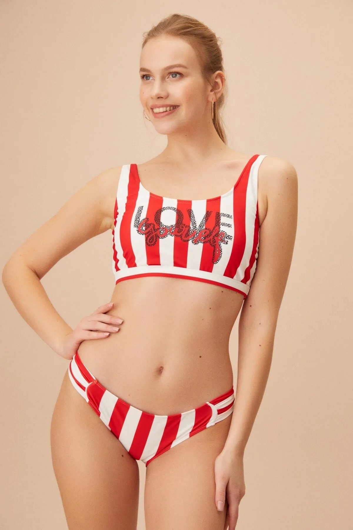 Suwen Kalın Askılı Neon Bralet Bikini Üst