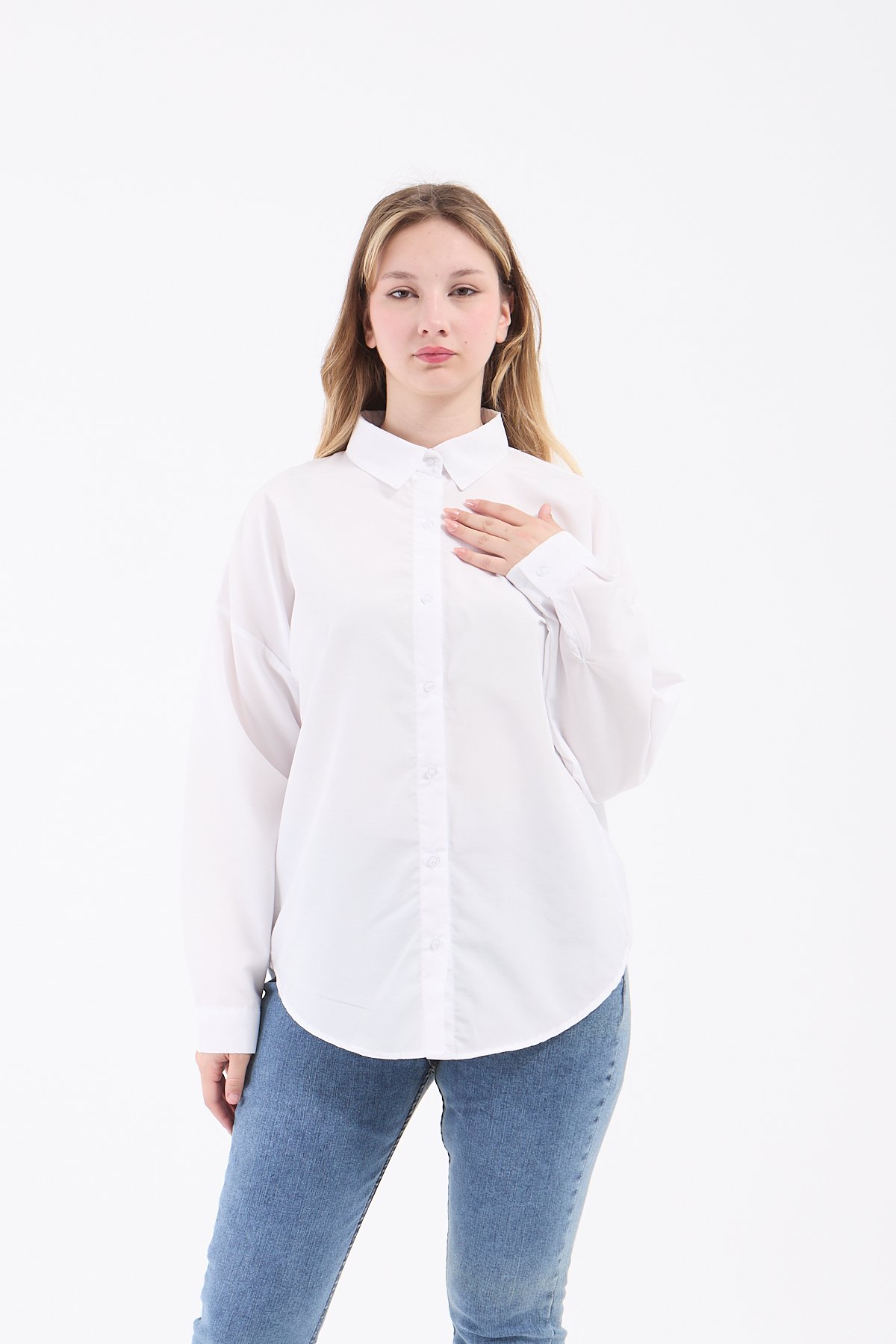 Luvty Vera Oversize Gömlek - Beyaz