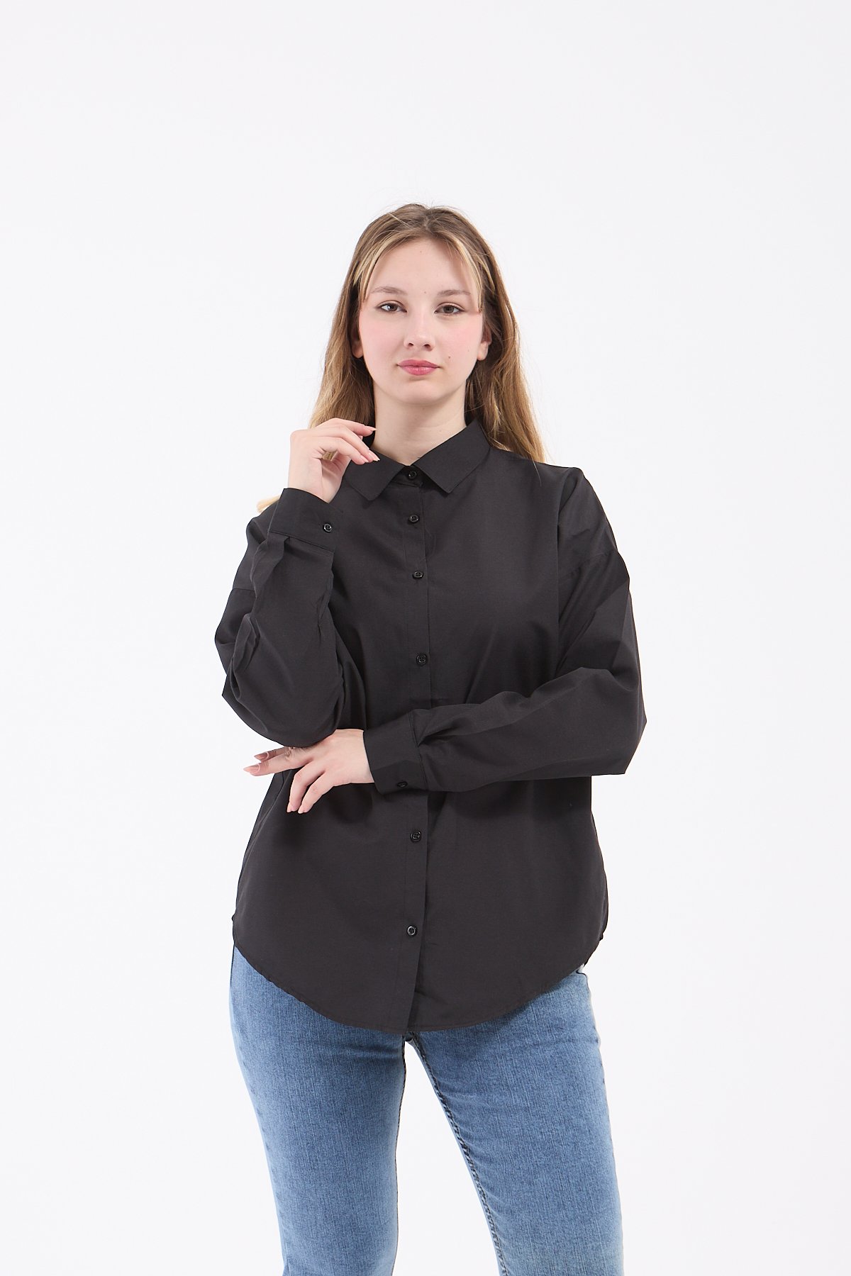 Luvty Vera Oversize Gömlek - Siyah