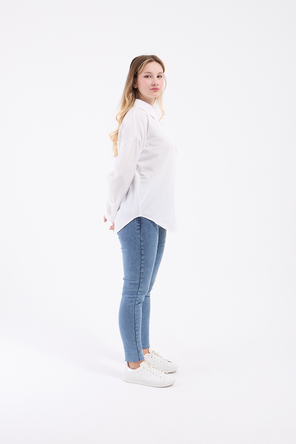 Luvty Vera Oversize Gömlek - Beyaz