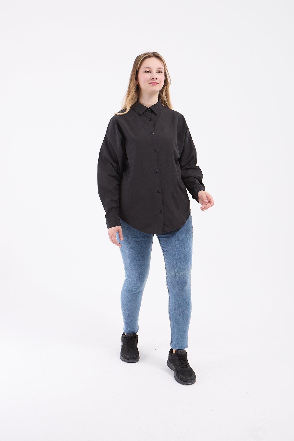 Luvty Vera Oversize Gömlek - Siyah