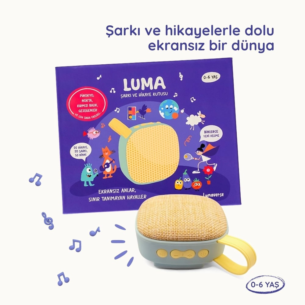 Yeşil LUMA Ekransız Şarkı ve Hikaye Kutusu