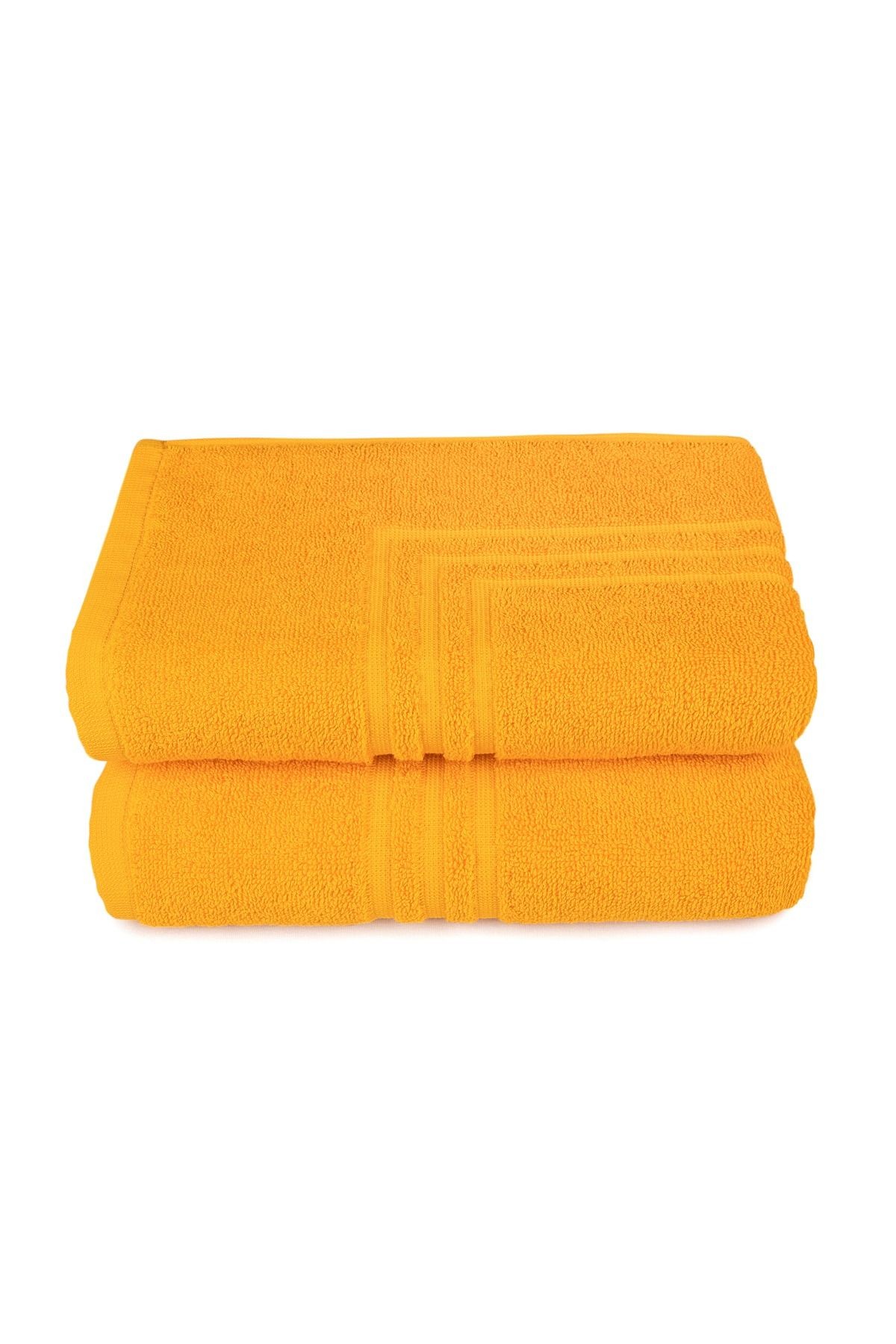 Boheme %100 Pamuklu Lüks 2'li Banyo Paspası Seti | 50x70cm | Antrasit - turuncu