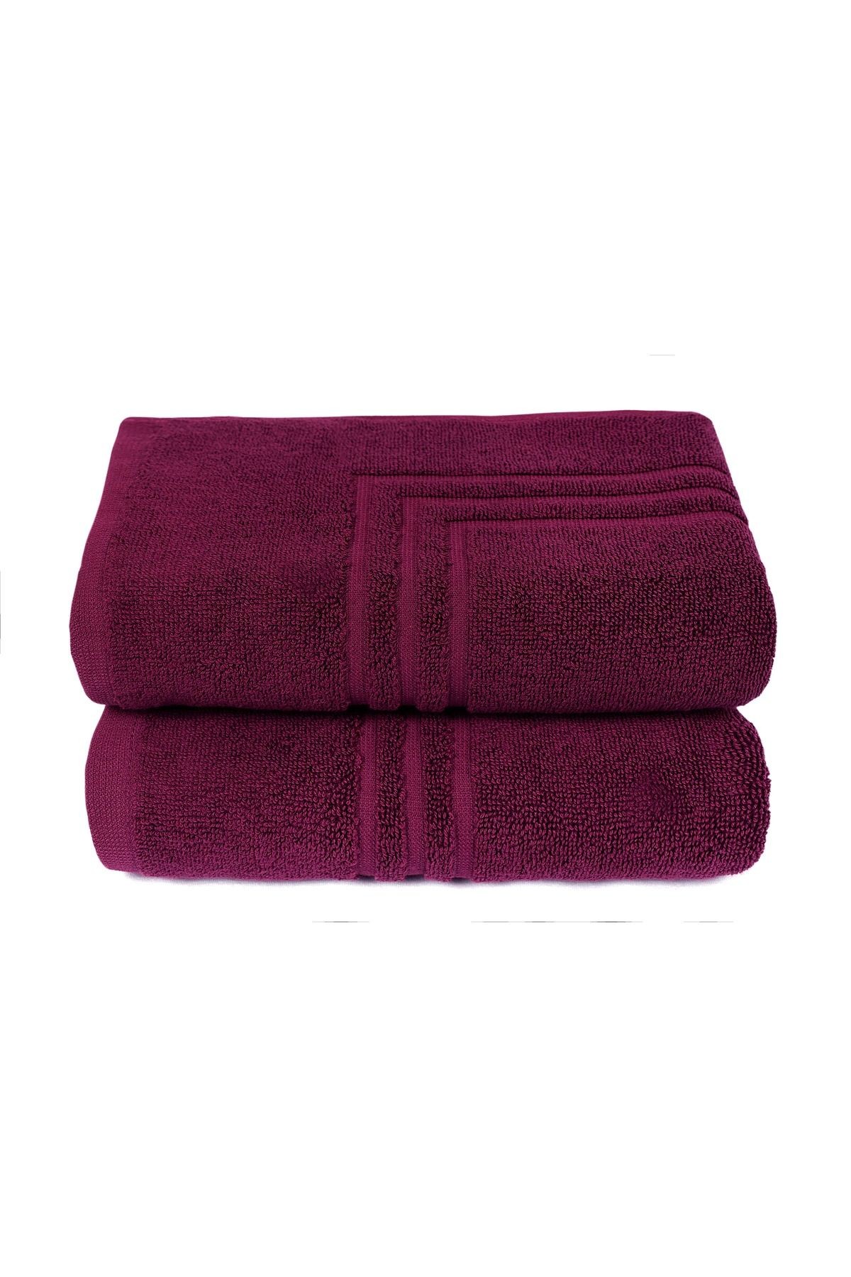 Boheme %100 Pamuklu Lüks 2'li Banyo Paspası Seti | 50x70cm | Antrasit - lila
