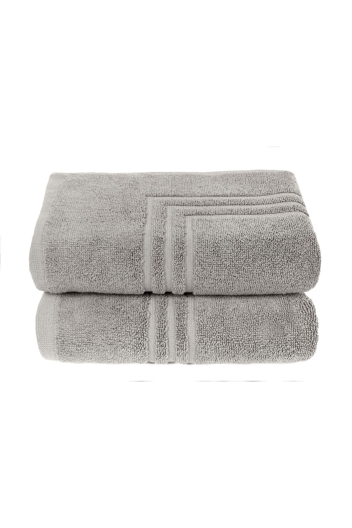 Boheme %100 Pamuklu Lüks 2'li Banyo Paspası Seti | 50x70cm | Antrasit - gri