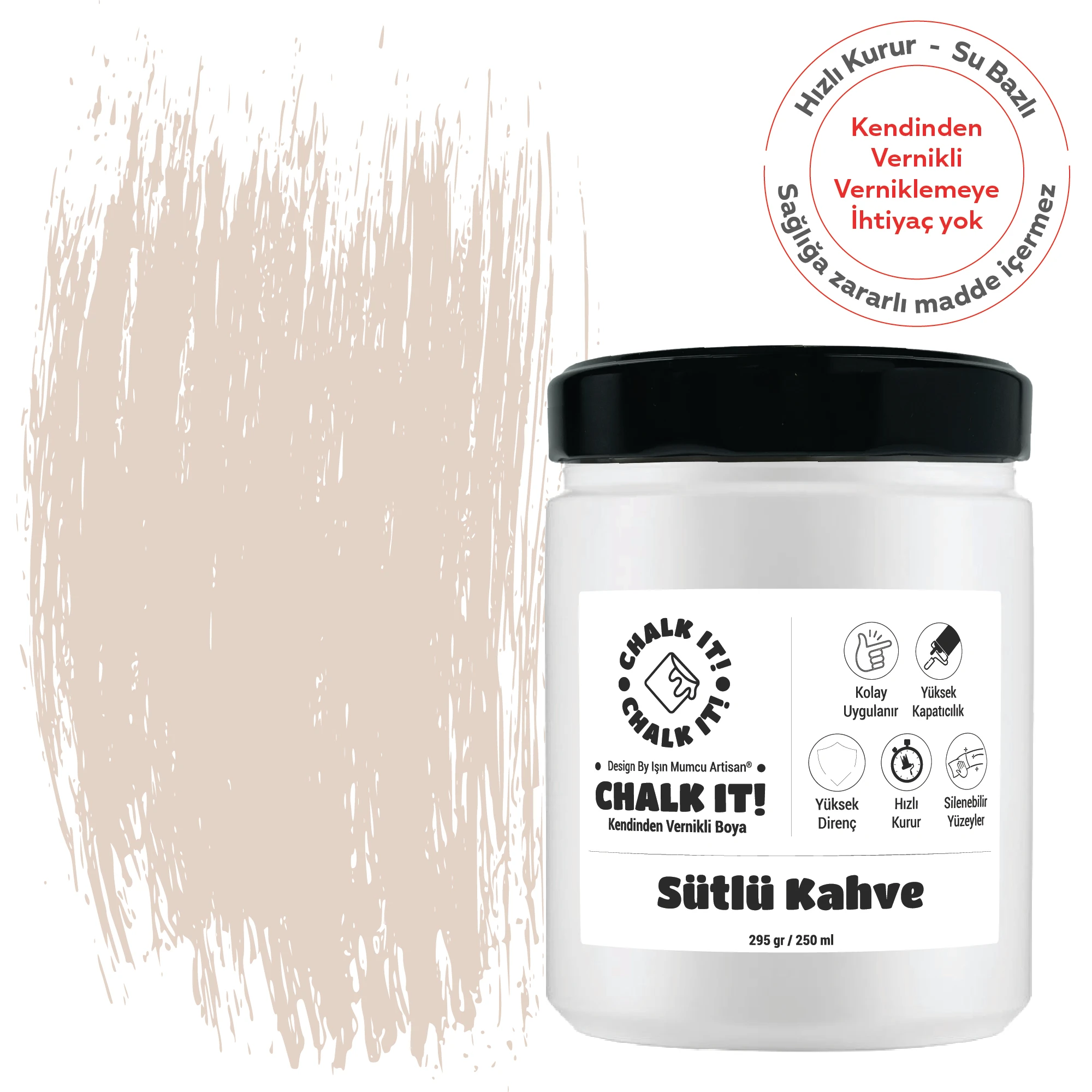 shabbyページです Chalk It Kendinden Vernikli Dönüşüm Boyası I Sütlü Kahve