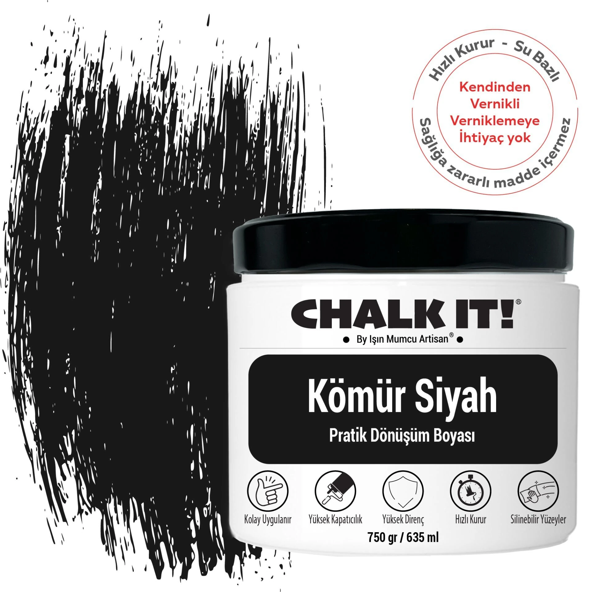 Chalk It Kömür Siyah