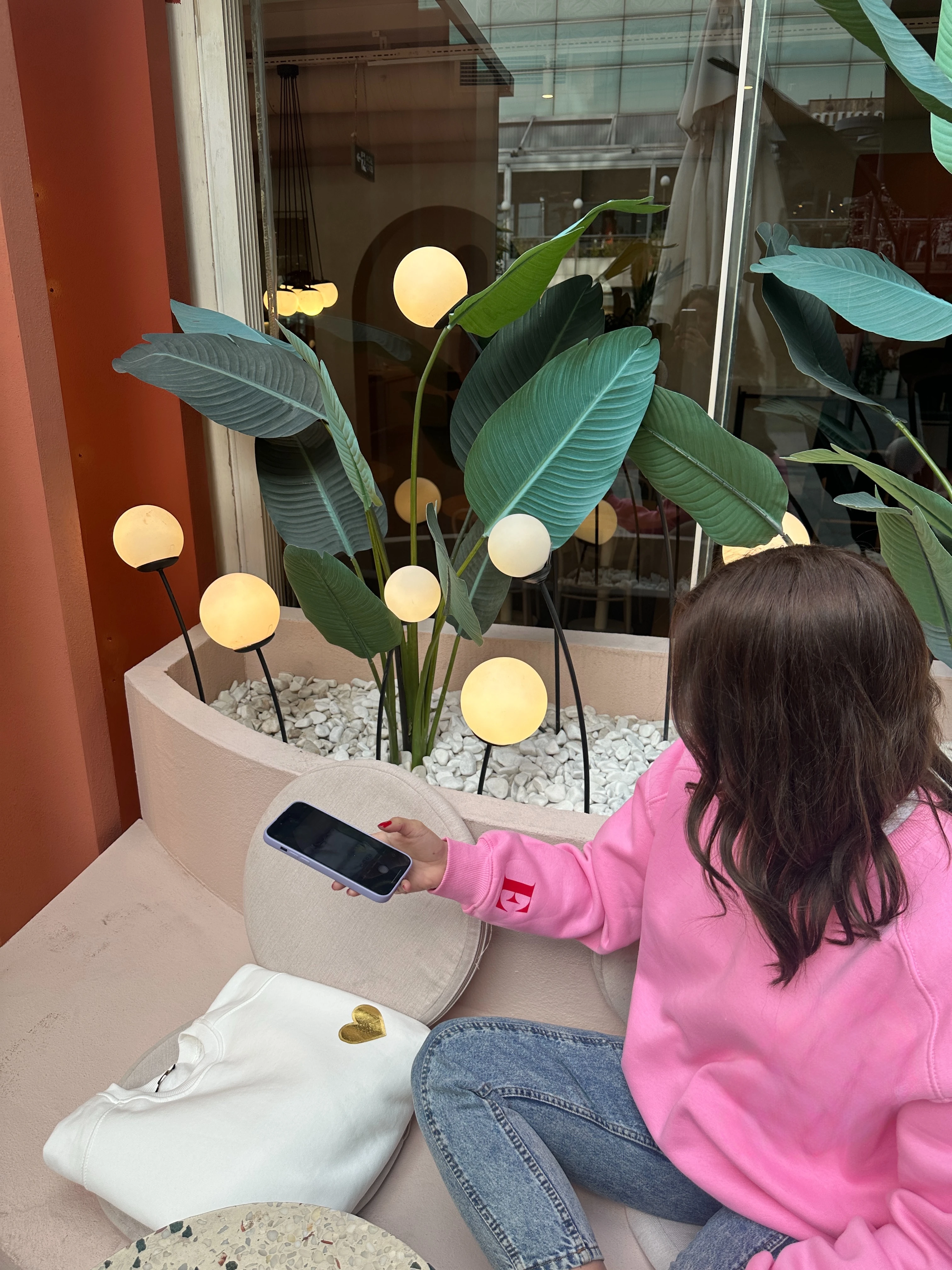 Kişiselleştirilebilir Harfli Toz Pembe Sweatshirt