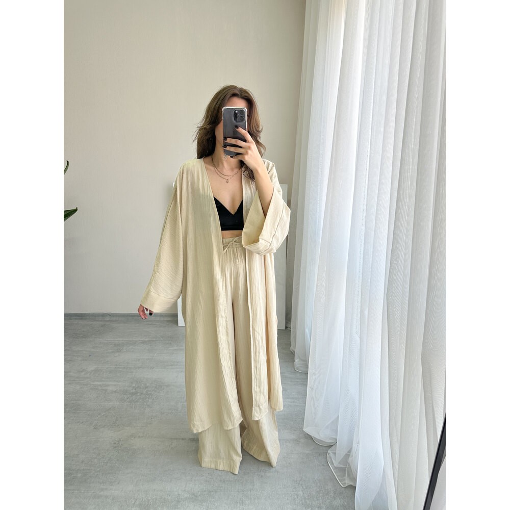 Bej Kimono Takım