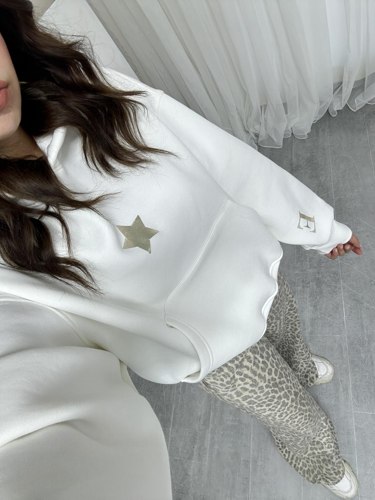 Kapüşonlu Kişiselleştirilebilir Harfli Sweatshirt