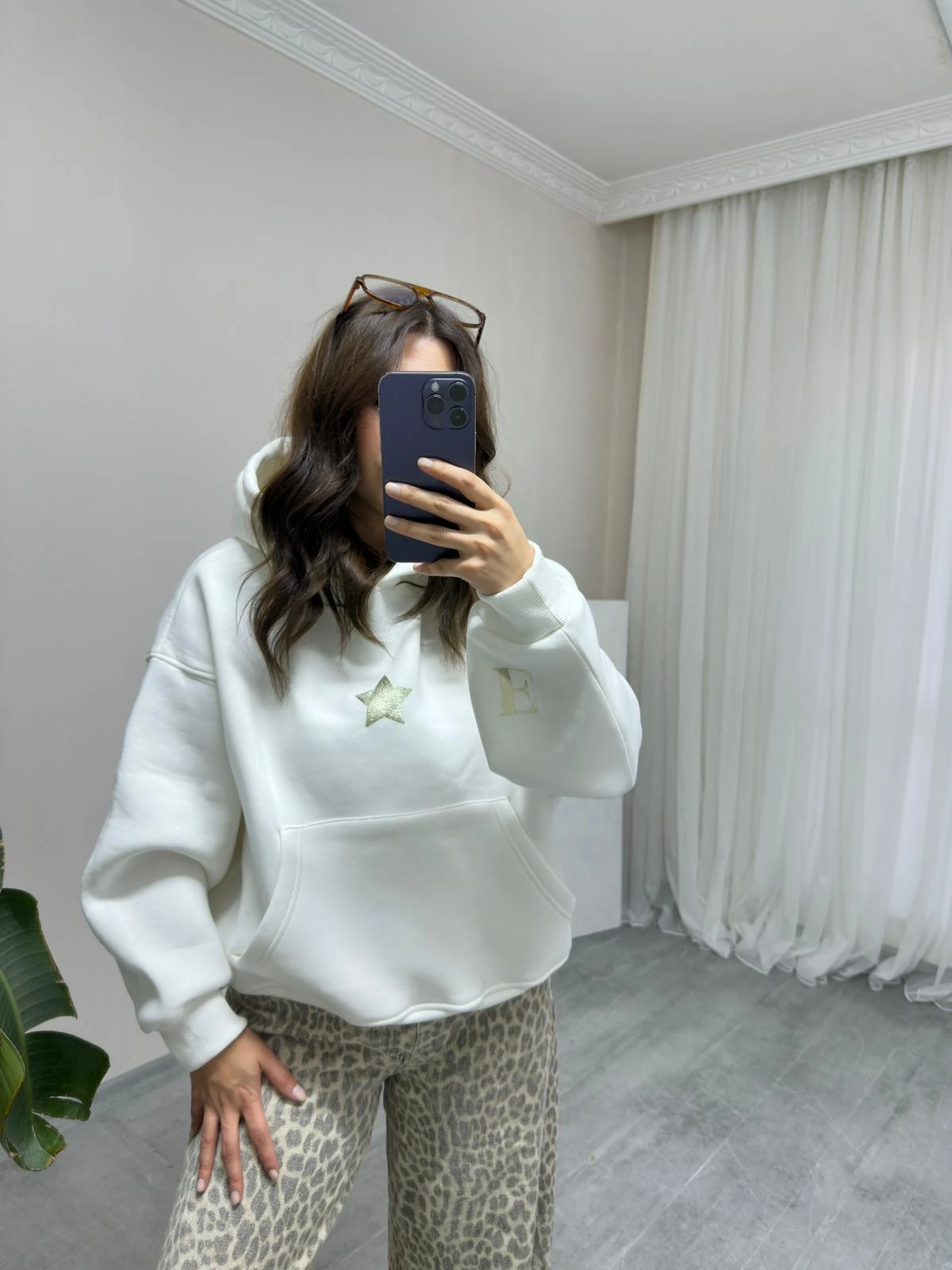 Kapüşonlu Kişiselleştirilebilir Harfli Sweatshirt