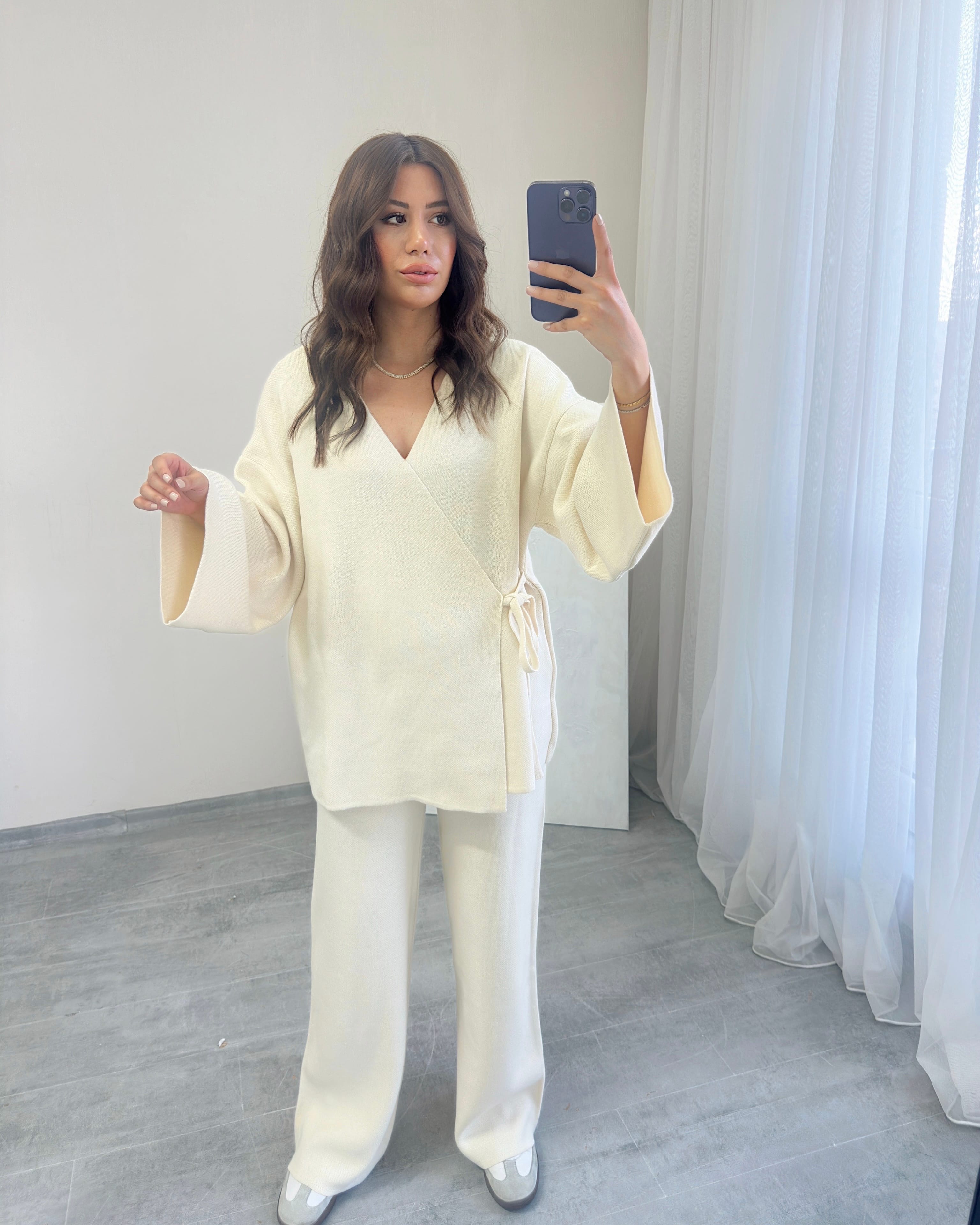 Triko Kimono Pantolon Takım