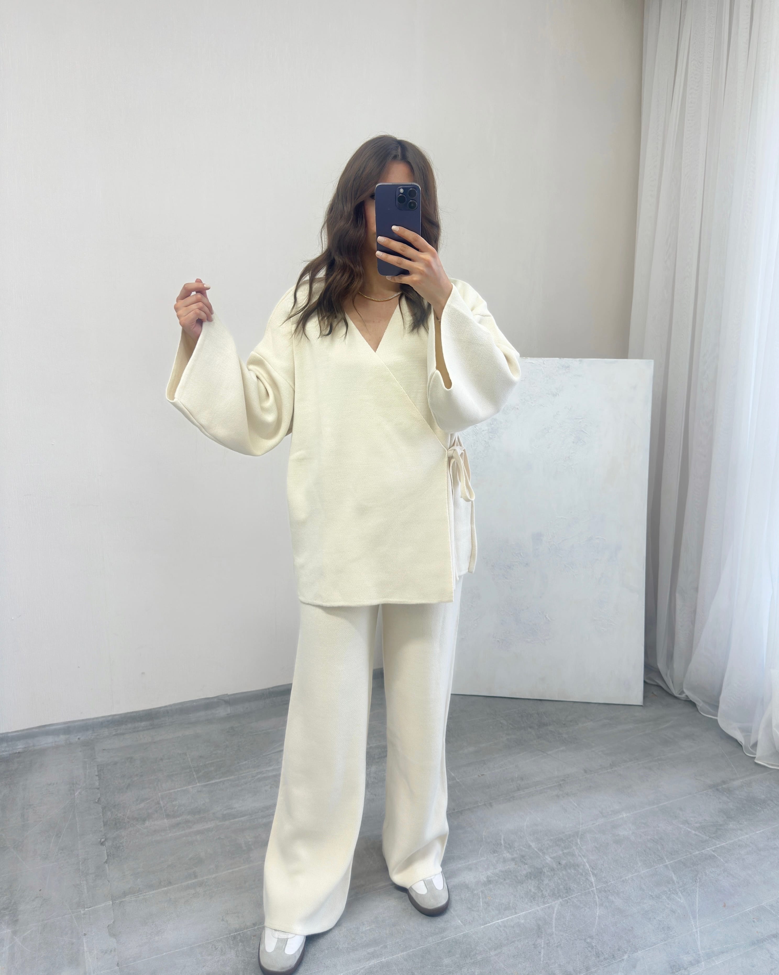 Triko Kimono Pantolon Takım