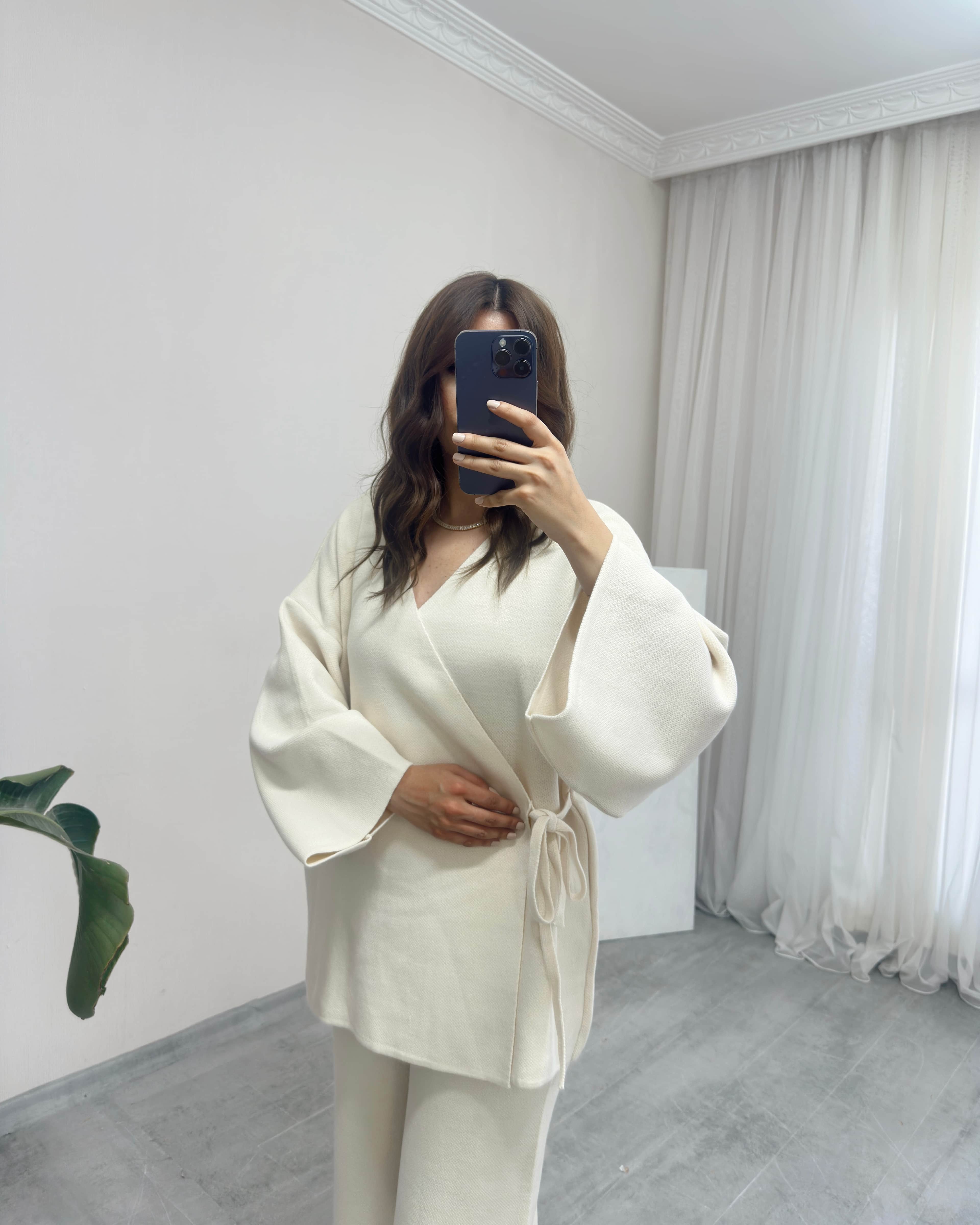 Triko Kimono Pantolon Takım