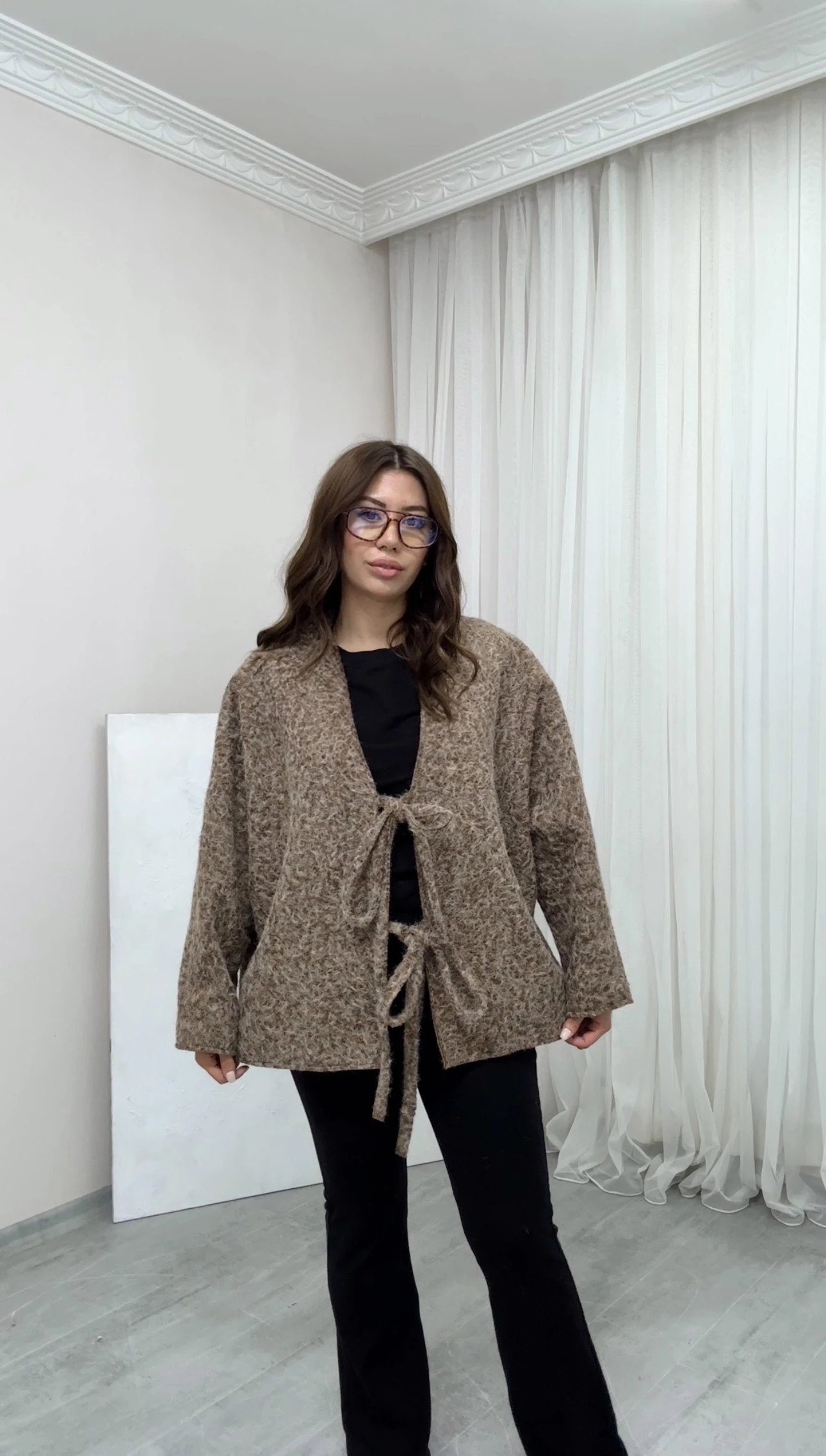 Buklet Kumaş Astarlı Ceket - Kahverengi