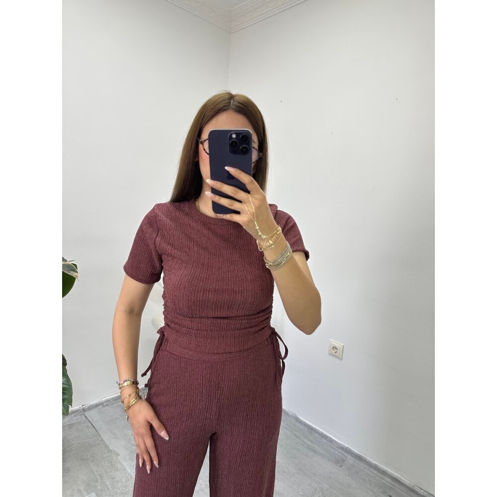 Bordo Yandan Bağlamalı Takım