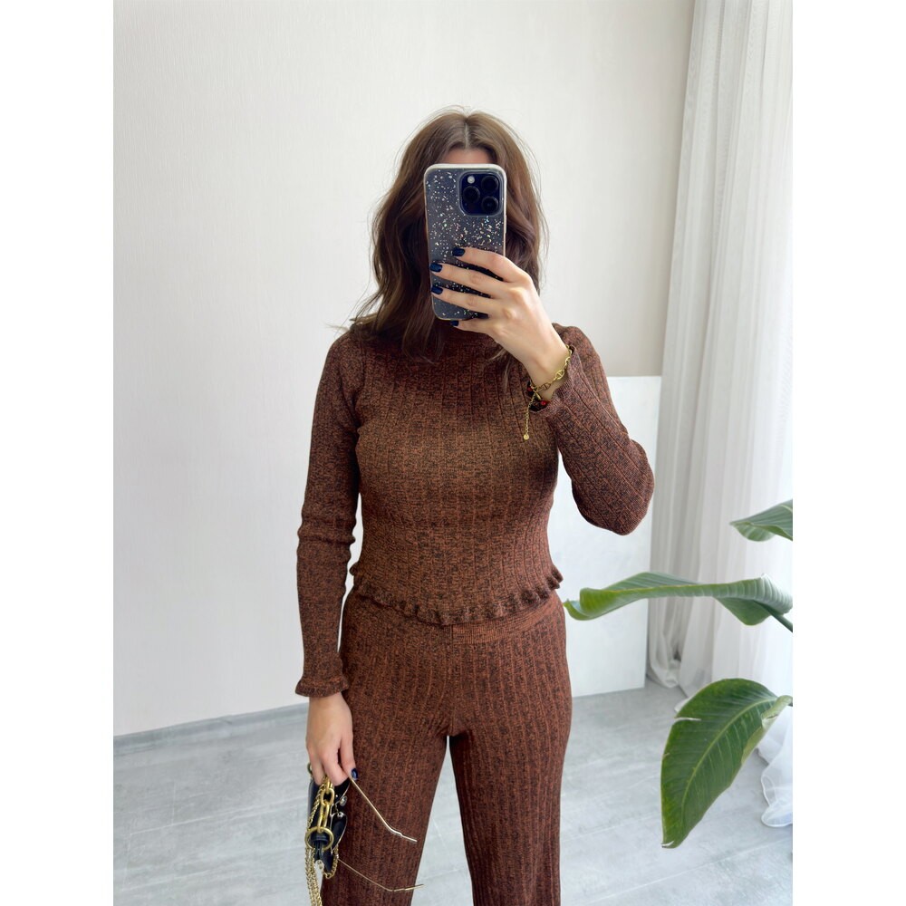 Kahverengi Kırçıllı Zara Takım