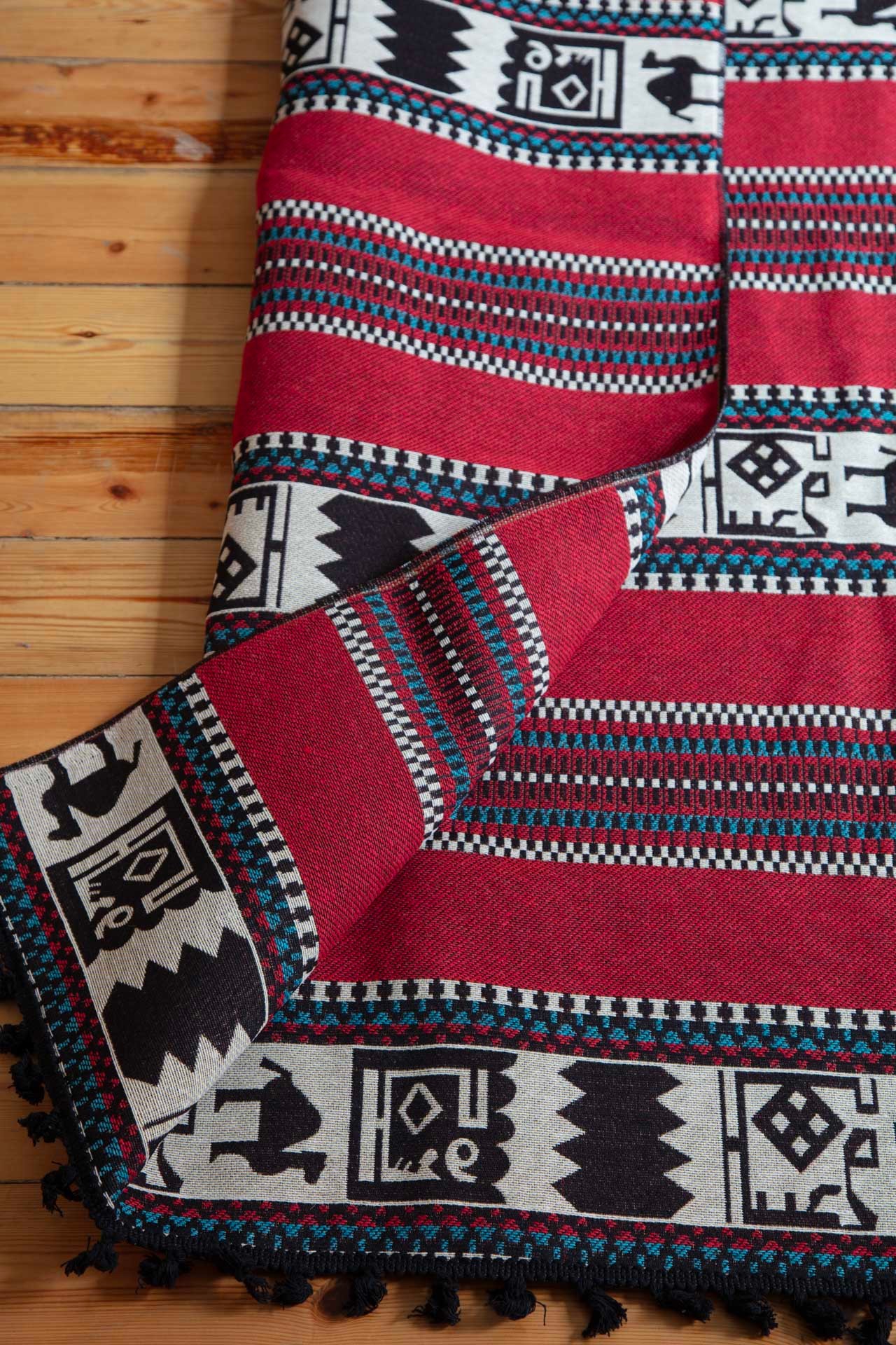 Nirmal Gamel Kilim 110*180 Kırmızı/Siyah