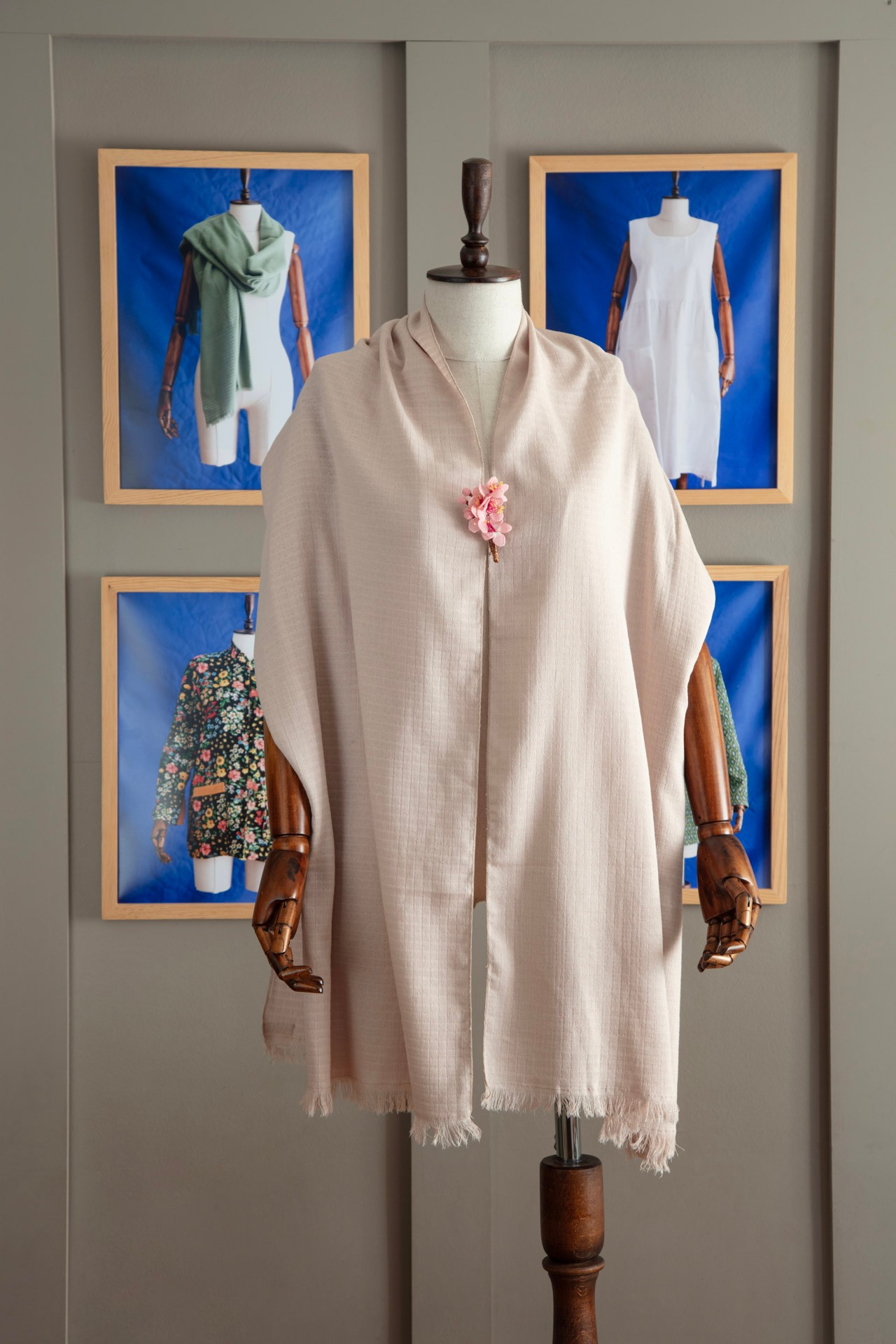 Nirmal Muslin Şal Toz Pembe 70*190