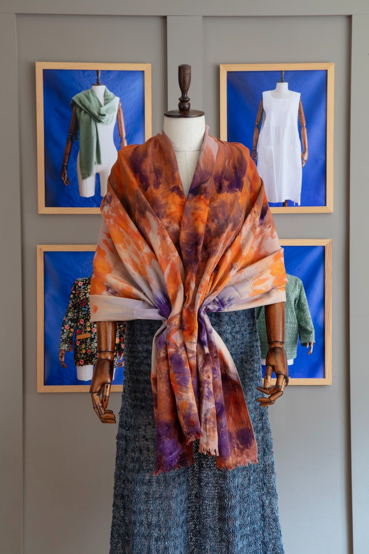 Nirmal Muslin Batik Şal 70*190 Kayısı Rengi