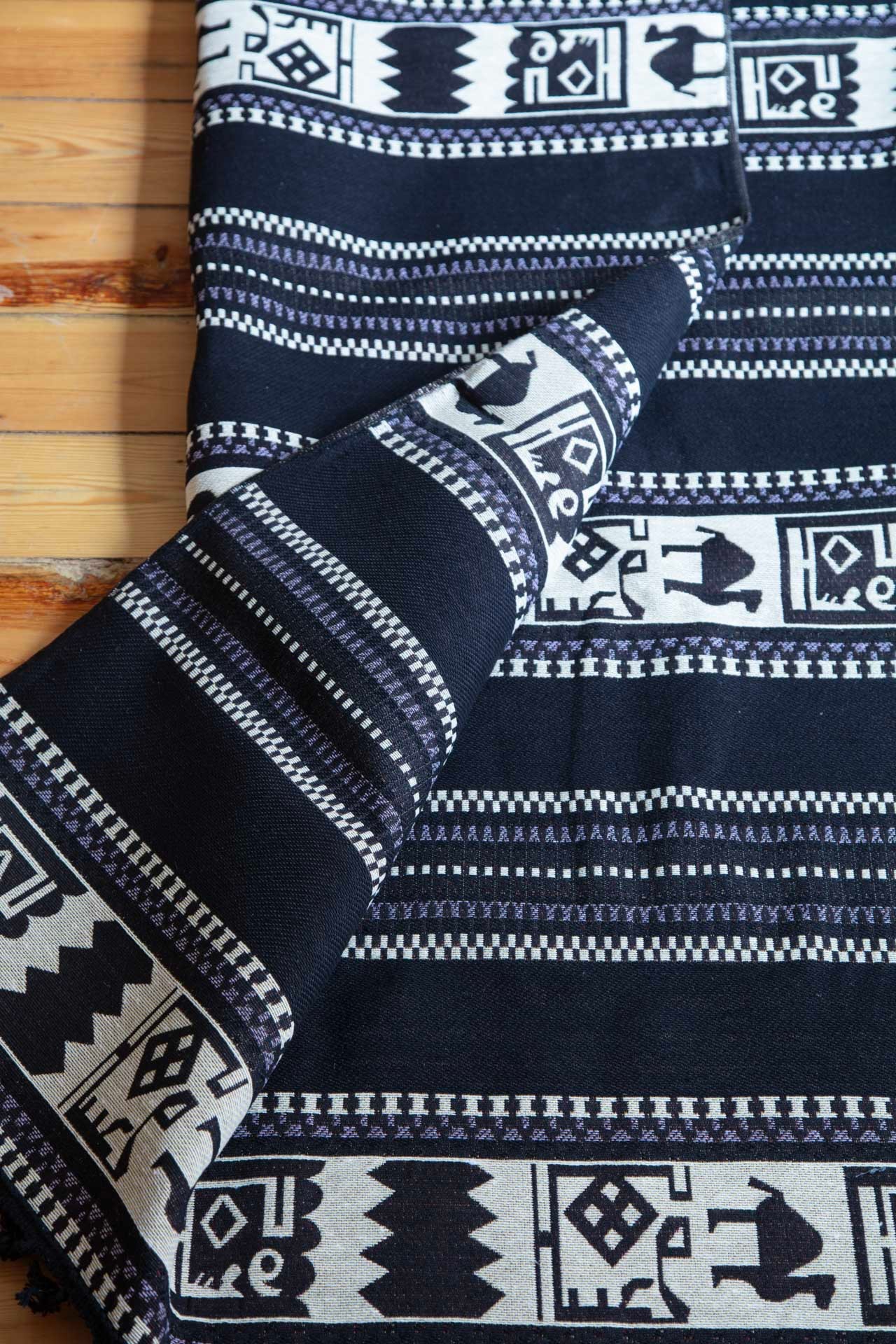 Nirmal Gamel Kilim 110*180 Siyah/Beyaz