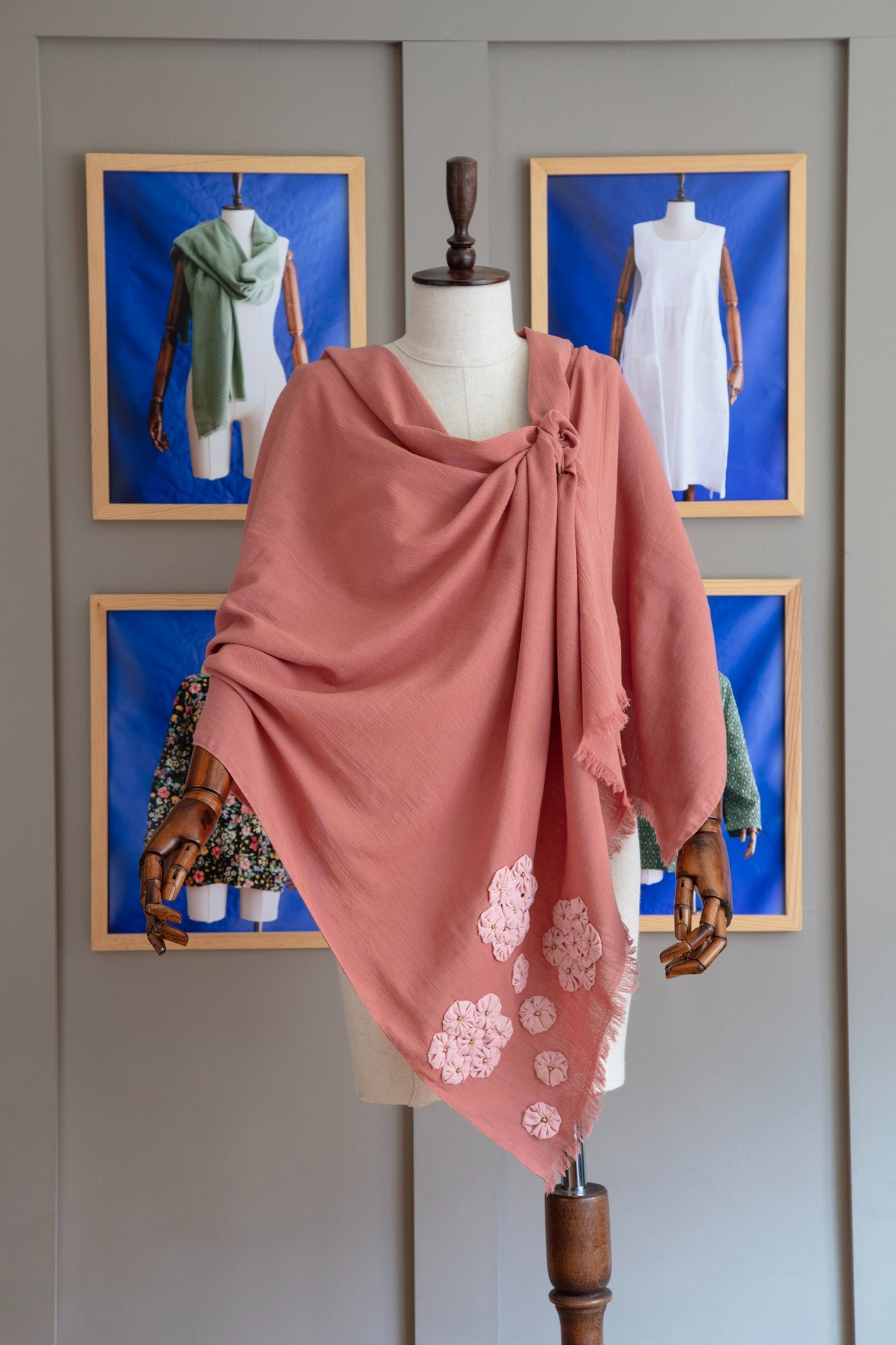 Nirmal Muslin Yo-Yo Şal Pembe 70*190