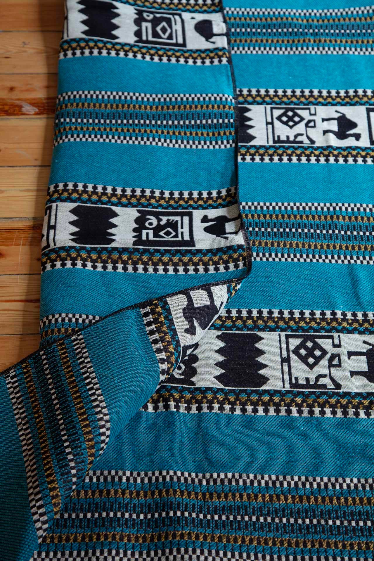 Nirmal Gamel Kilim 110*180 Mavi/Siyah