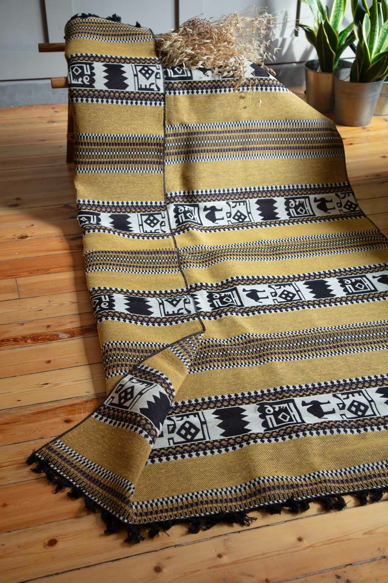Nirmal Kilim 140*200 Sarı/Siyah