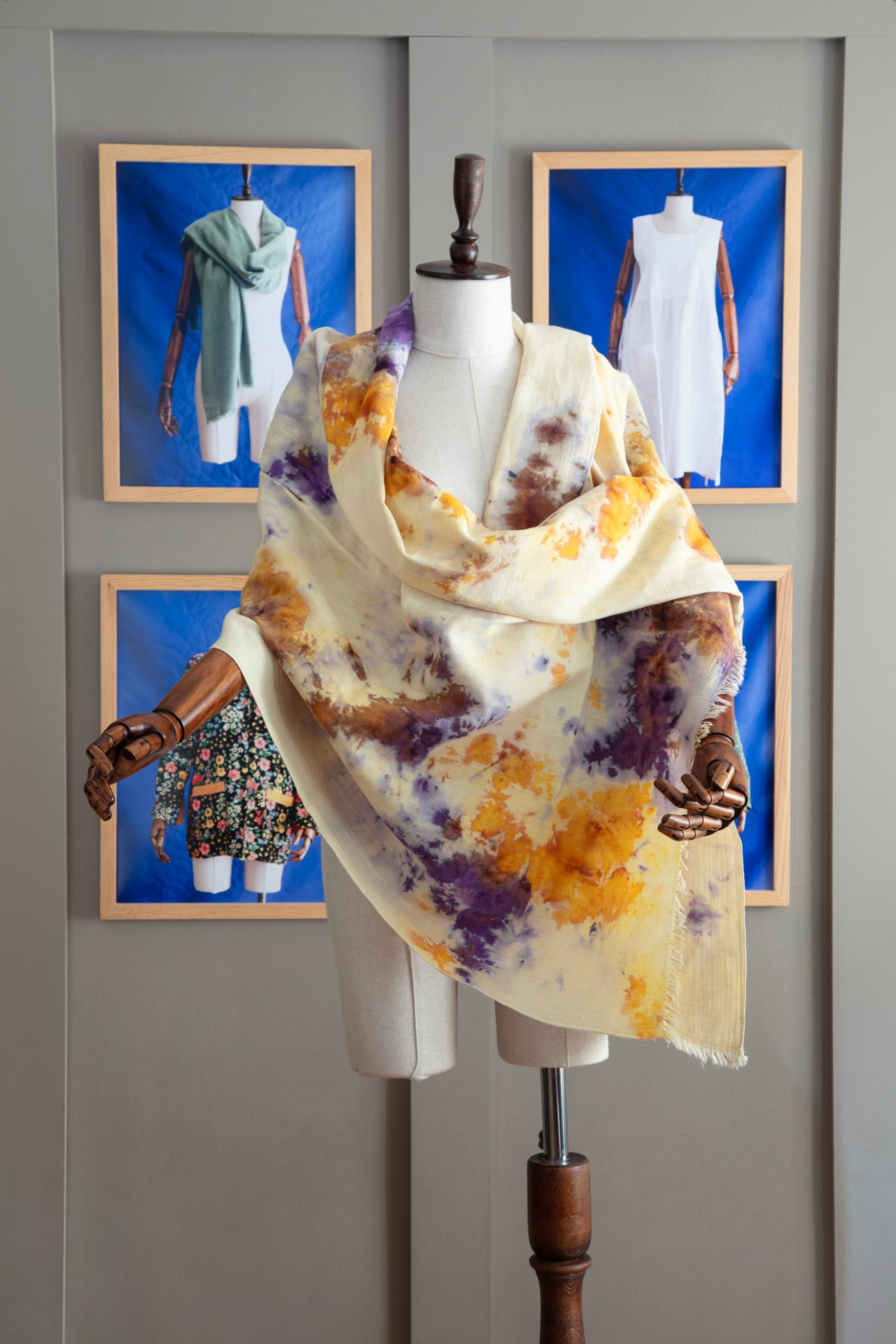Nirmal Şile Bezi Batik Şal Krem 70*190