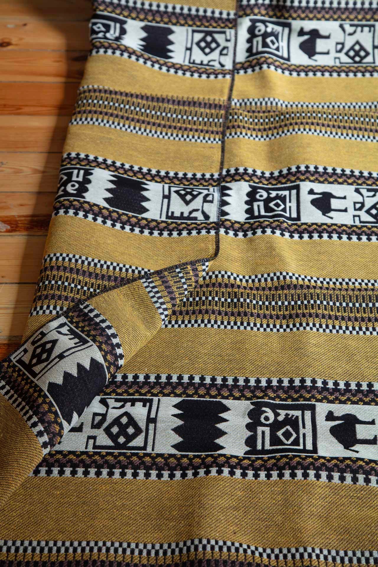 Nirmal Gamel Kilim 110*180 Siyah/Sarı
