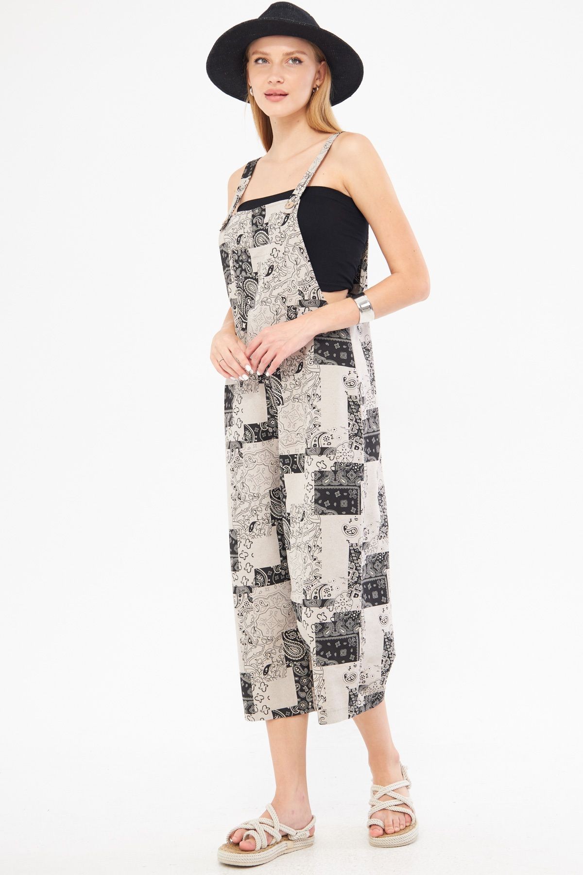 Kadın Taş Desenli Bahçivan Tulum ARM-24Y001106