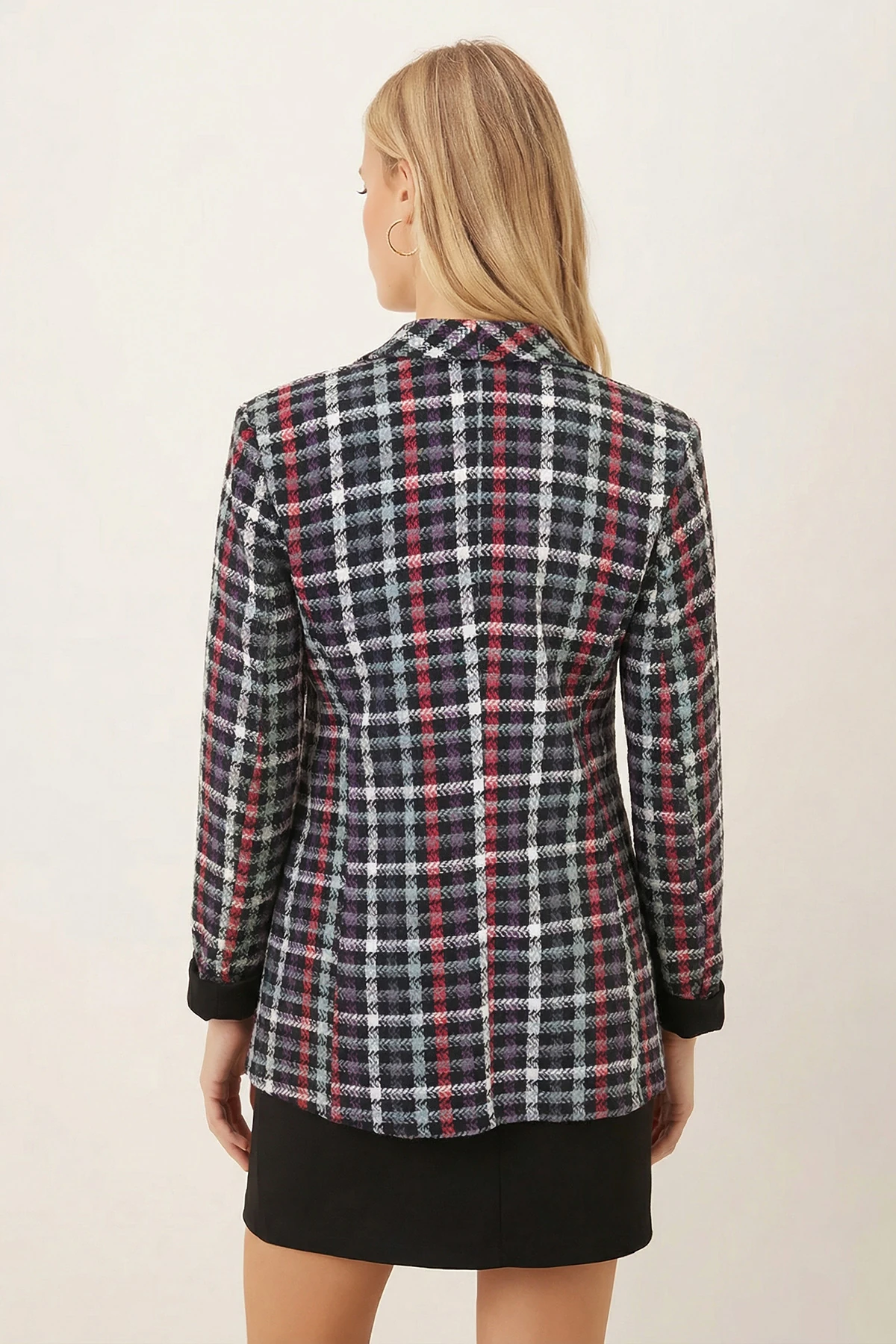 Kadın Çağla Yeşili Şal Yaka Kolları Garnili Tek Düğme Ceket ARM-26K001087