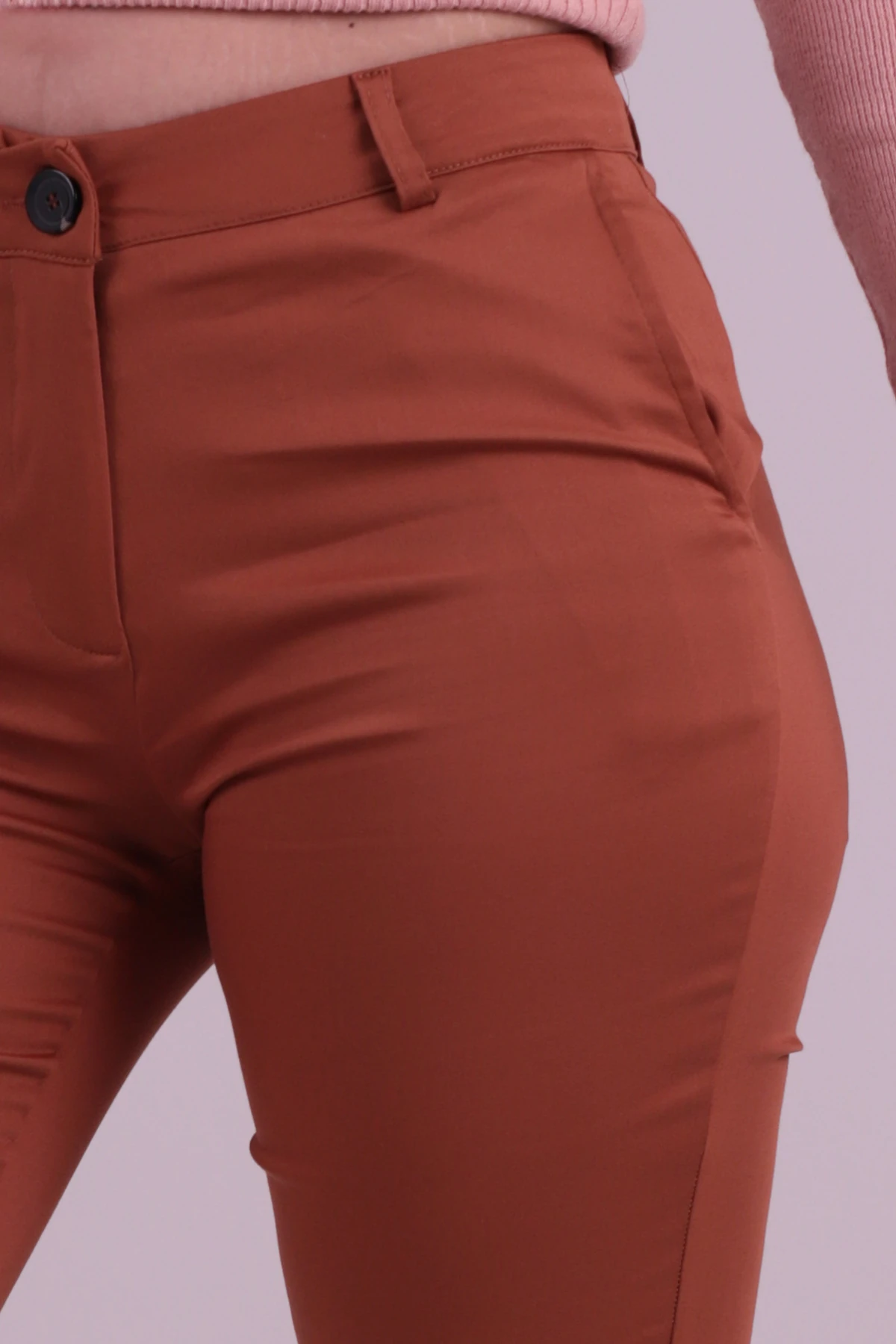 Kadın Taba Cepli Kumaş Pantolon ARM-26K136080