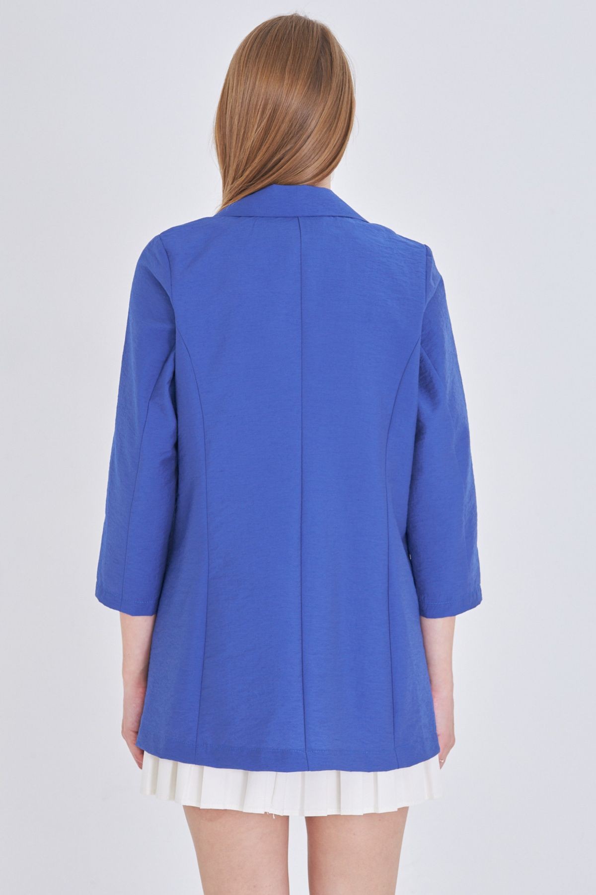 Kadın Saks Cepli Oversize Ceket ARM-25Y001064