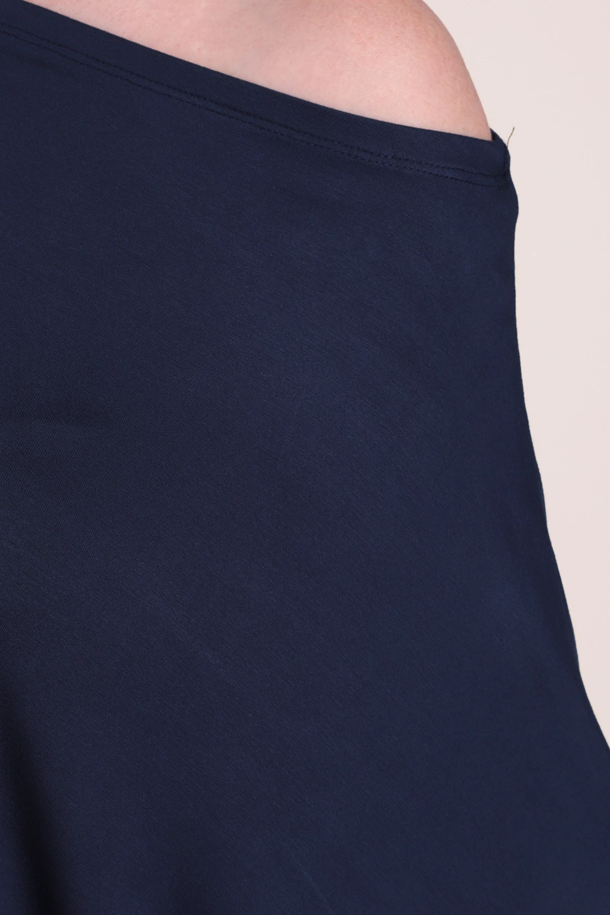 Kadın Lacivert Kayık Yaka Yarasa Kol Bluz ARM-26K042018