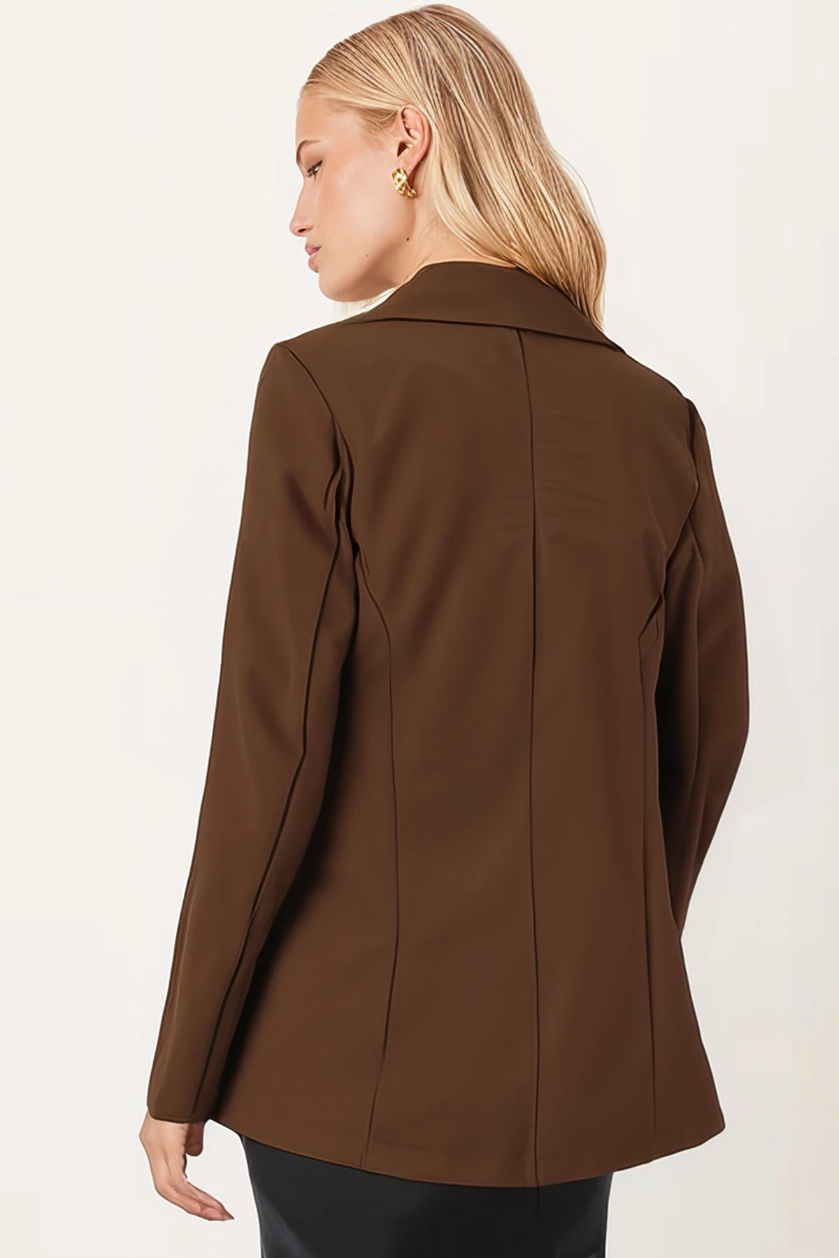 Kadın Kahve Tek Düğmeli Ceket ARM-20K001020